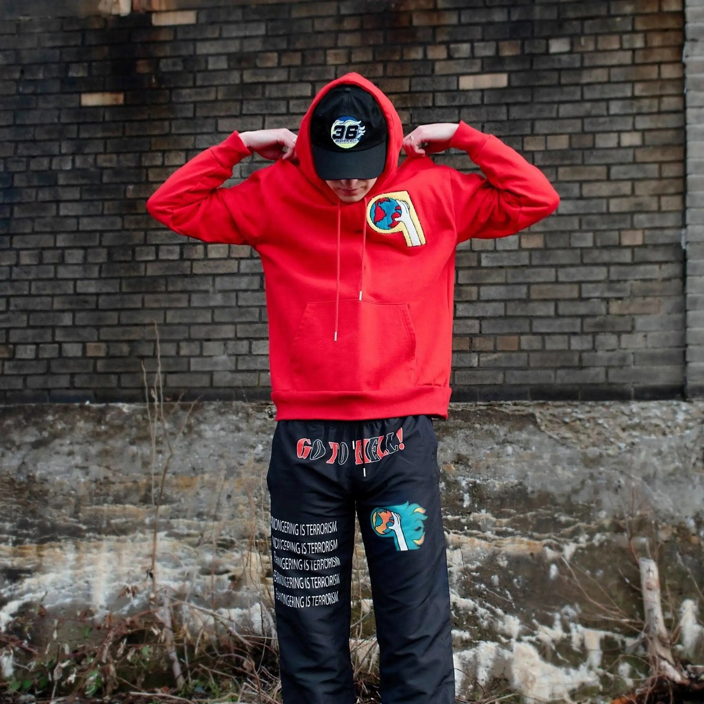 Chenille Letterman Hooded Sweatshirt