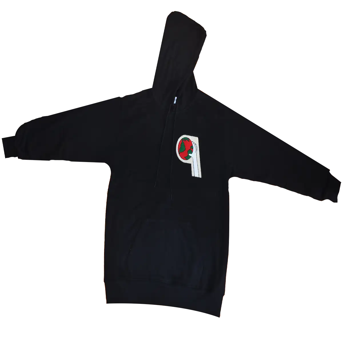 black sweatshirt chenille patch